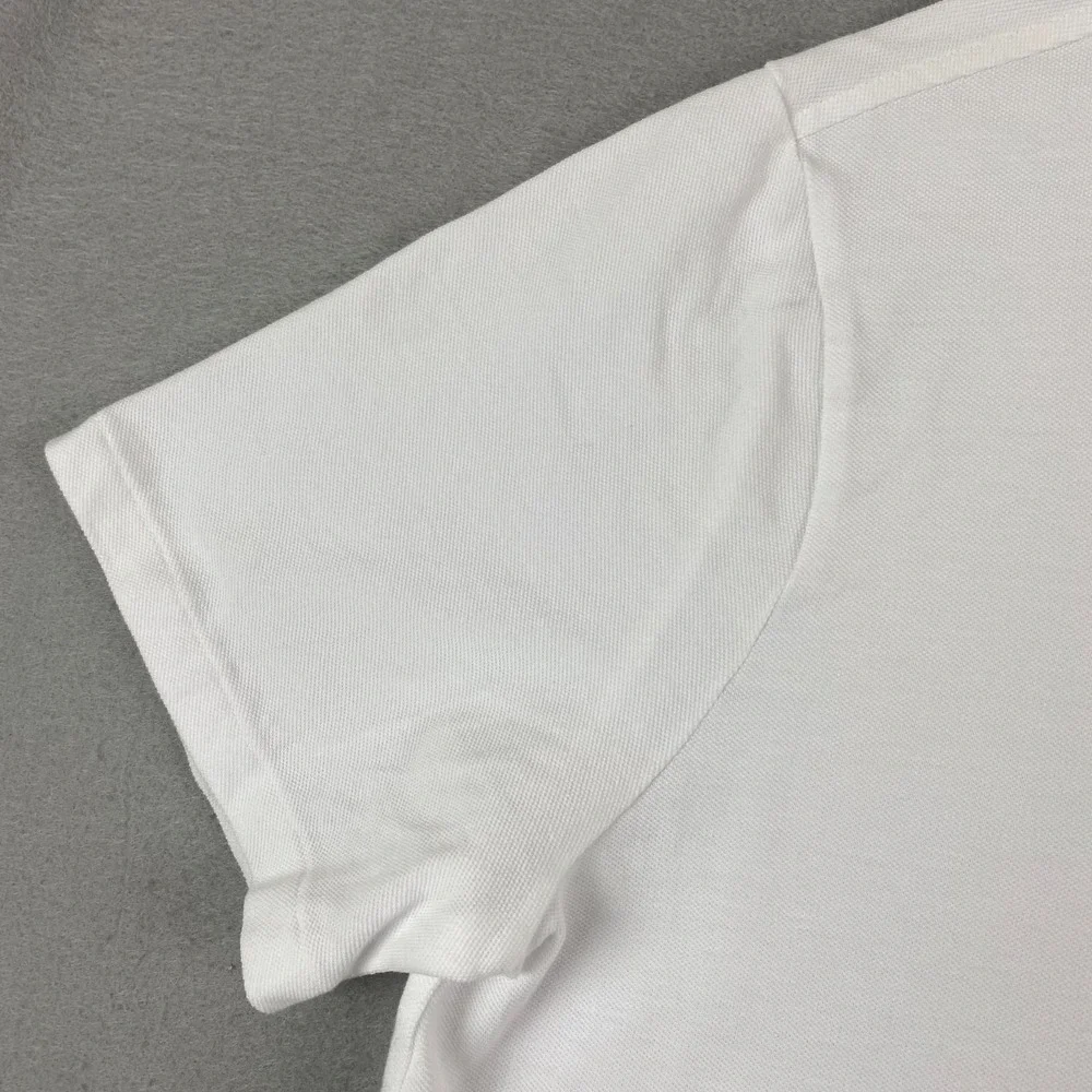 Ralph Lauren Polo Bear Mesh Shirt Men 2XL XXL solid white pocket embroidered
